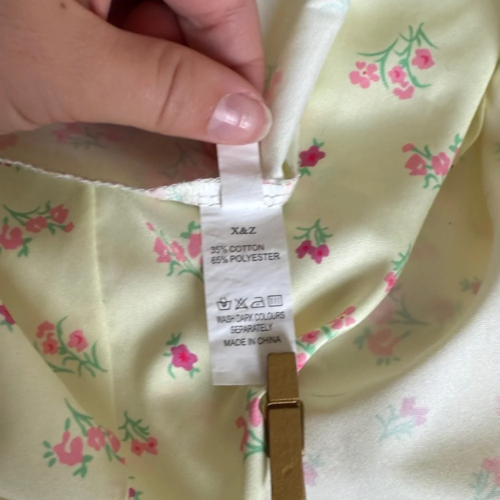 Cottagecore Floral Yellow Dress Women’s Small - Picture 6 of 12
